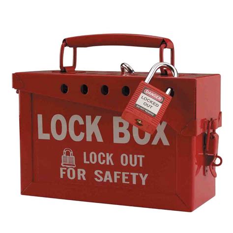 brady portable metal lock box|brady lockout box.